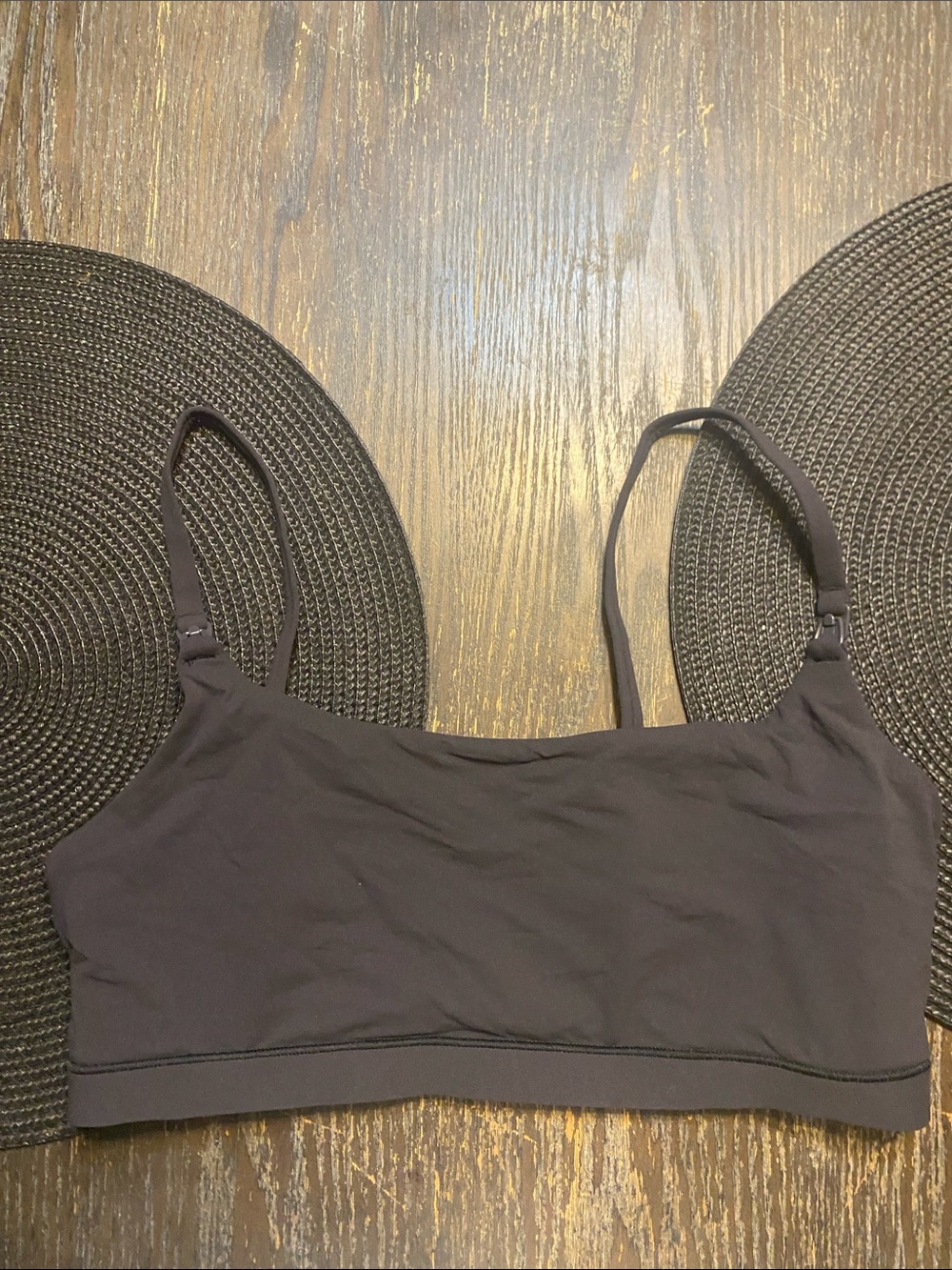 SKIMS Black fits everybody maternity nursing scoop Bralette onyx medium NWOT